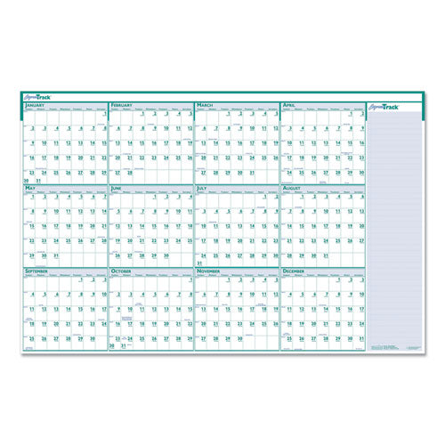 House of Doolittle™ wholesale. Recycled Express Track Reversible-erasable Yearly Wall Calendar, 24 X 37, 2021. HSD Wholesale: Janitorial Supplies, Breakroom Supplies, Office Supplies.