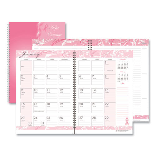 House of Doolittle™ wholesale. Recycled Breast Cancer Awareness Monthly Planner-journal, 10 X 7, Pink, 2021. HSD Wholesale: Janitorial Supplies, Breakroom Supplies, Office Supplies.