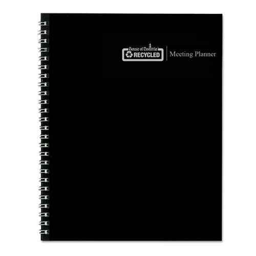 House of Doolittle™ wholesale. Recycled Meeting Note Planner, 11 X 8.5, Black-blue, 2021. HSD Wholesale: Janitorial Supplies, Breakroom Supplies, Office Supplies.