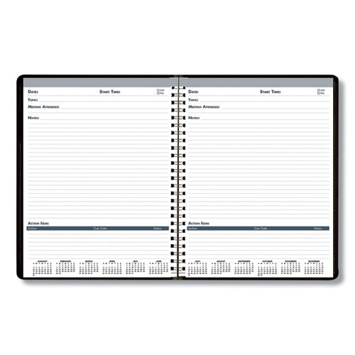 House of Doolittle™ wholesale. Recycled Meeting Note Planner, 11 X 8.5, Black-blue, 2021. HSD Wholesale: Janitorial Supplies, Breakroom Supplies, Office Supplies.