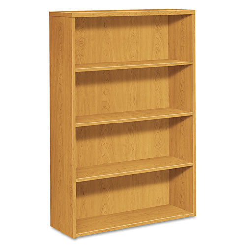 HON® wholesale. HON® 10500 Series Laminate Bookcase, Four-shelf, 36w X 13-1-8d X 57-1-8h, Harvest. HSD Wholesale: Janitorial Supplies, Breakroom Supplies, Office Supplies.