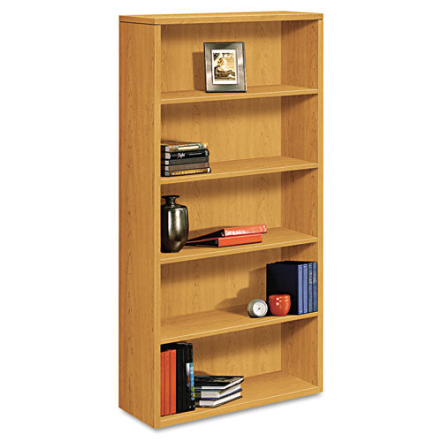 HON® wholesale. HON® 10500 Series Laminate Bookcase, Five-shelf, 36w X 13-1-8d X 71h, Harvest. HSD Wholesale: Janitorial Supplies, Breakroom Supplies, Office Supplies.