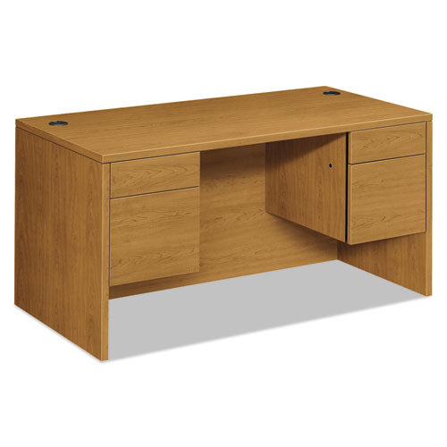 HON® wholesale. HON® 10500 Series Double Pedestal Desk, 60" X 30" X 29.5", Harvest. HSD Wholesale: Janitorial Supplies, Breakroom Supplies, Office Supplies.