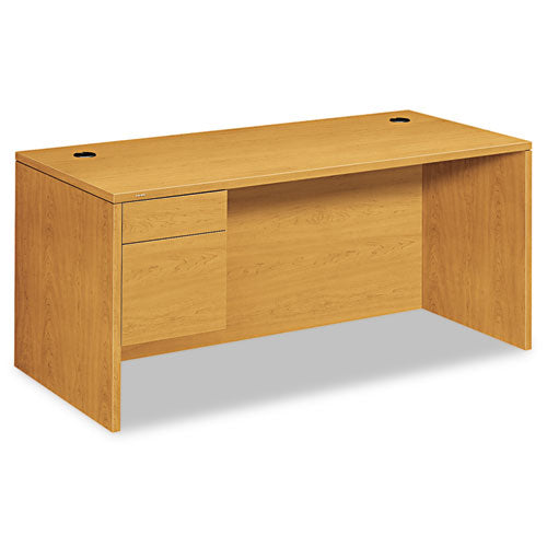 HON® wholesale. HON® 10500 Series "l" Workstation Single Pedestal Desk, 66" X 30" X 29.5", Harvest. HSD Wholesale: Janitorial Supplies, Breakroom Supplies, Office Supplies.