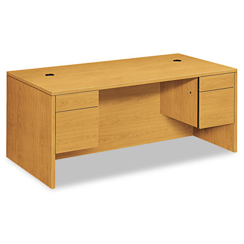 HON® wholesale. HON® 10500 Series Double Pedestal Desk, 72" X 36" X 29.5", Harvest. HSD Wholesale: Janitorial Supplies, Breakroom Supplies, Office Supplies.