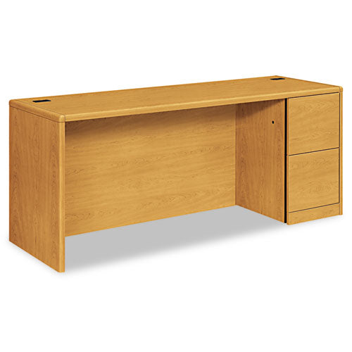 HON® wholesale. HON® 10700 Series Right Pedestal Credenza, 72w X 24d X 29.5h, Harvest. HSD Wholesale: Janitorial Supplies, Breakroom Supplies, Office Supplies.