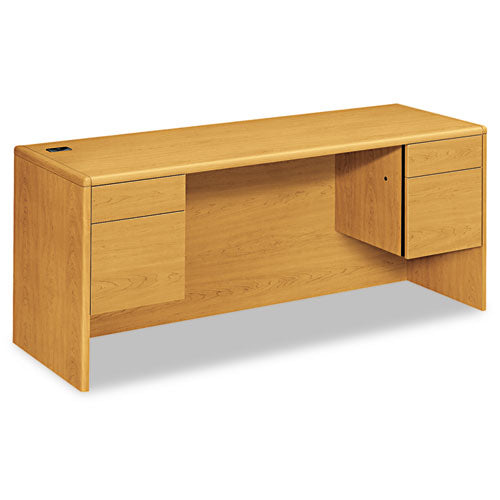 HON® wholesale. HON® 10700 Kneespace Credenza, 3-4 Height Pedestals, 72w X 24d X 29.5h, Harvest. HSD Wholesale: Janitorial Supplies, Breakroom Supplies, Office Supplies.