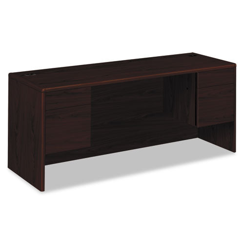 HON® wholesale. HON® 10700 Kneespace Credenza, 3-4 Height Pedestals, 72w X 24d X 29.5h, Mahogany. HSD Wholesale: Janitorial Supplies, Breakroom Supplies, Office Supplies.