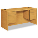 HON® wholesale. HON® 10700 Kneespace Credenza, 3-4 Height Pedestals, 60w X 24d X 29.5h, Harvest. HSD Wholesale: Janitorial Supplies, Breakroom Supplies, Office Supplies.