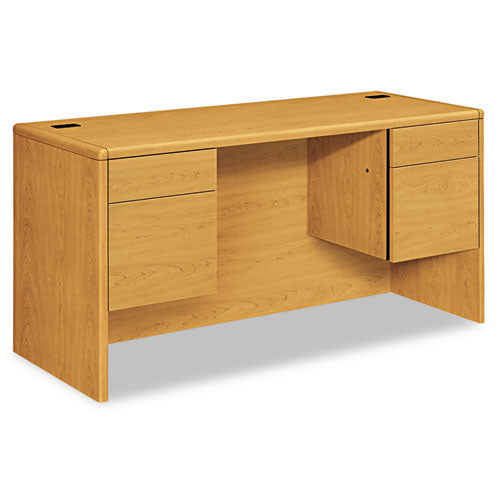 HON® wholesale. HON® 10700 Kneespace Credenza, 3-4 Height Pedestals, 60w X 24d X 29.5h, Harvest. HSD Wholesale: Janitorial Supplies, Breakroom Supplies, Office Supplies.