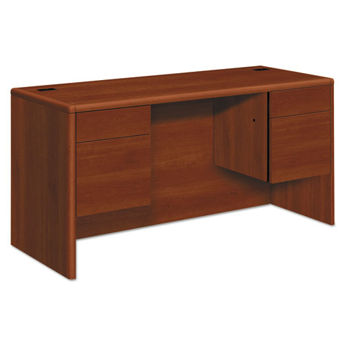 HON® wholesale. HON® 10700 Kneespace Credenza, 3-4 Height Pedestals, 60w X 24d X 29.5h, Cognac. HSD Wholesale: Janitorial Supplies, Breakroom Supplies, Office Supplies.