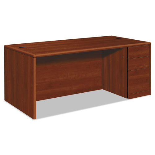 HON® wholesale. HON® 10700 Series Single Pedestal Desk With Full-height Pedestal On Right, 72" X 36" X 29.5", Cognac. HSD Wholesale: Janitorial Supplies, Breakroom Supplies, Office Supplies.