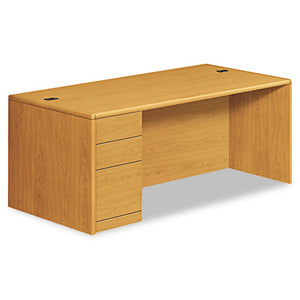 HON® wholesale. HON® 10700 Series Single Pedestal Desk With Full-height Pedestal On Left, 72" X 36" X 29.5", Harvest. HSD Wholesale: Janitorial Supplies, Breakroom Supplies, Office Supplies.