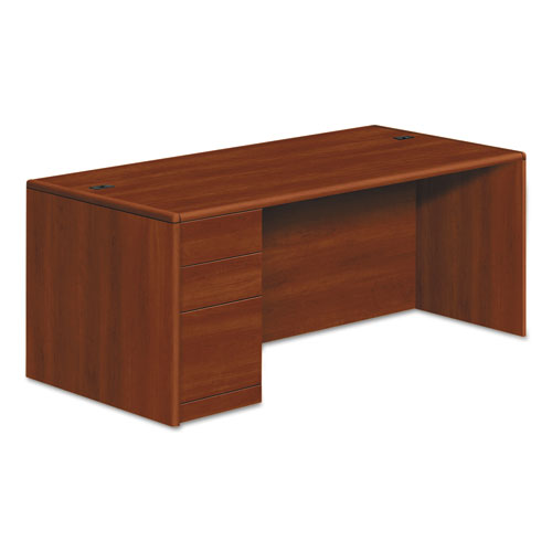 HON® wholesale. HON® 10700 Series Single Pedestal Desk With Full-height Pedestal On Left, 72" X 36" X 29.5", Cognac. HSD Wholesale: Janitorial Supplies, Breakroom Supplies, Office Supplies.