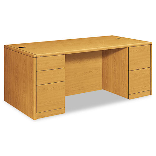 HON® wholesale. HON® 10700 Series Double Pedestal Desk With Full-height Pedestals, 72" X 36" X 29.5", Harvest. HSD Wholesale: Janitorial Supplies, Breakroom Supplies, Office Supplies.