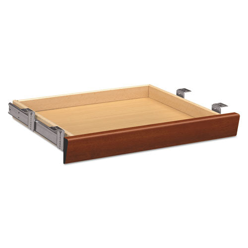 HON® wholesale. HON® Laminate Angled Center Drawer, 22w X 15.38d X 2.5h, Cognac. HSD Wholesale: Janitorial Supplies, Breakroom Supplies, Office Supplies.