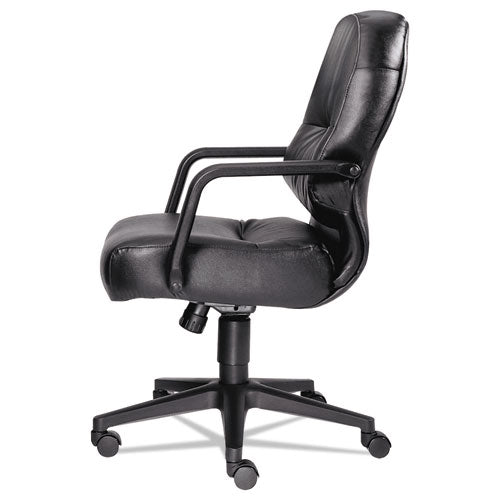 HON® wholesale. HON® Pillow-soft 2090 Series Leather Managerial Mid-back Swivel-tilt Chair, Supports Up To 300 Lbs., Black Seat-back, Black Base. HSD Wholesale: Janitorial Supplies, Breakroom Supplies, Office Supplies.