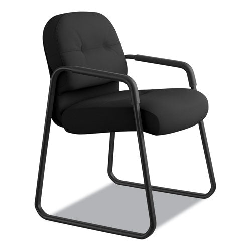 HON® wholesale. HON® Pillow-soft 2090 Series Guest Arm Chair, 23.25" X 28" X 36", Black Seat-black Back, Black Base. HSD Wholesale: Janitorial Supplies, Breakroom Supplies, Office Supplies.