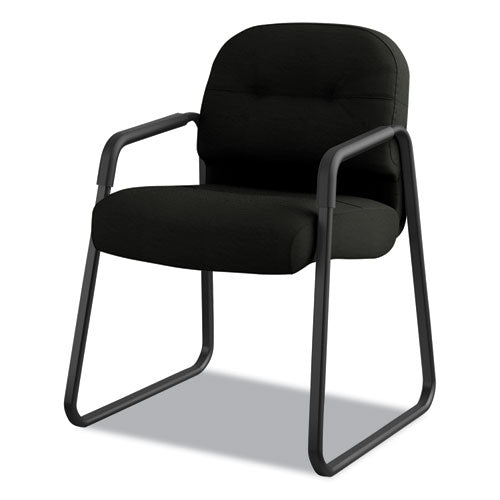 HON® wholesale. HON® Pillow-soft 2090 Series Guest Arm Chair, 31.25" X 35.75" X 36", Black Seat-black Back, Black Base. HSD Wholesale: Janitorial Supplies, Breakroom Supplies, Office Supplies.