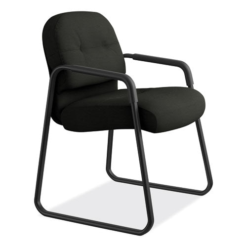 HON® wholesale. HON® Pillow-soft 2090 Series Guest Arm Chair, 31.25" X 35.75" X 36", Black Seat-black Back, Black Base. HSD Wholesale: Janitorial Supplies, Breakroom Supplies, Office Supplies.