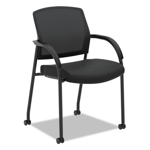 HON® wholesale. HON® Lota Series Guest Side Chair, 23" X 24.75" X 34.5", Black Seat-black Back, Black Base. HSD Wholesale: Janitorial Supplies, Breakroom Supplies, Office Supplies.