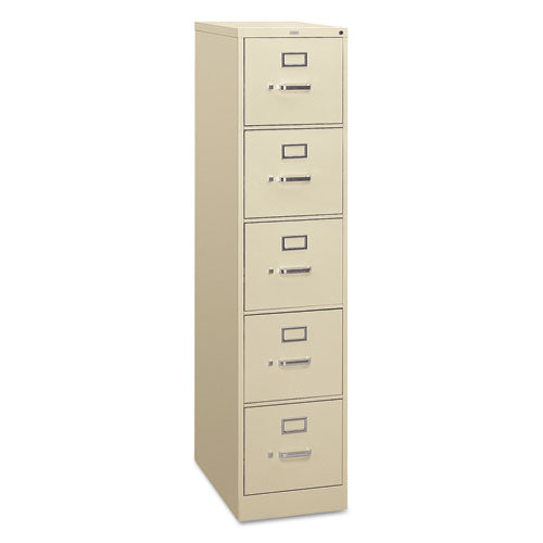 HON® wholesale. HON® 310 Series Five-drawer Full-suspension File, Letter, 15w X 26.5d X 60h, Putty. HSD Wholesale: Janitorial Supplies, Breakroom Supplies, Office Supplies.