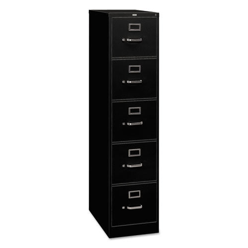 HON® wholesale. HON® 310 Series Five-drawer Full-suspension File, Letter, 15w X 26.5d X 60h, Black. HSD Wholesale: Janitorial Supplies, Breakroom Supplies, Office Supplies.