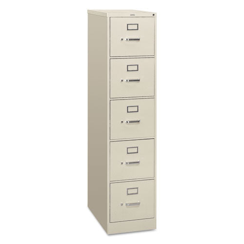 HON® wholesale. HON® 310 Series Five-drawer Full-suspension File, Letter, 15w X 26.5d X 60h, Light Gray. HSD Wholesale: Janitorial Supplies, Breakroom Supplies, Office Supplies.