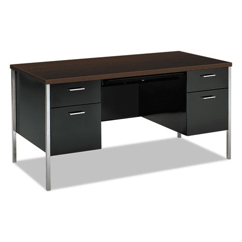 HON® wholesale. HON® 34000 Series Double Pedestal Desk, 60" X 30" X 29.5", Mocha-black. HSD Wholesale: Janitorial Supplies, Breakroom Supplies, Office Supplies.