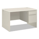 HON® wholesale. HON® 38000 Series Right Pedestal Desk, 48" X 30" X 30", Light Gray-silver. HSD Wholesale: Janitorial Supplies, Breakroom Supplies, Office Supplies.