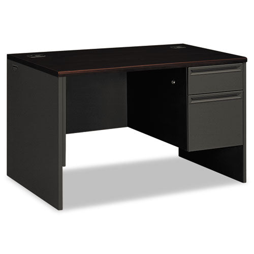 HON® wholesale. HON® 38000 Series Right Pedestal Desk, 48" X 30" X 29.5", Mahogany-charcoal. HSD Wholesale: Janitorial Supplies, Breakroom Supplies, Office Supplies.