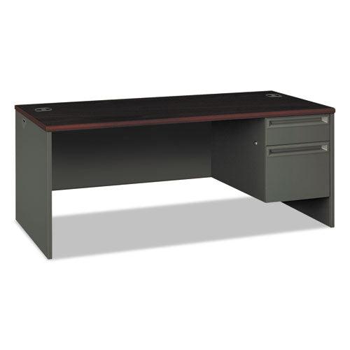 HON® wholesale. HON® 38000 Series Right Pedestal Desk, 72" X 36" X 29.5", Mahogany-charcoal. HSD Wholesale: Janitorial Supplies, Breakroom Supplies, Office Supplies.