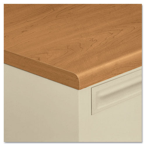 HON® wholesale. HON® 38000 Series Left Pedestal Desk, 72" X 36" X 29.5", Harvest-putty. HSD Wholesale: Janitorial Supplies, Breakroom Supplies, Office Supplies.