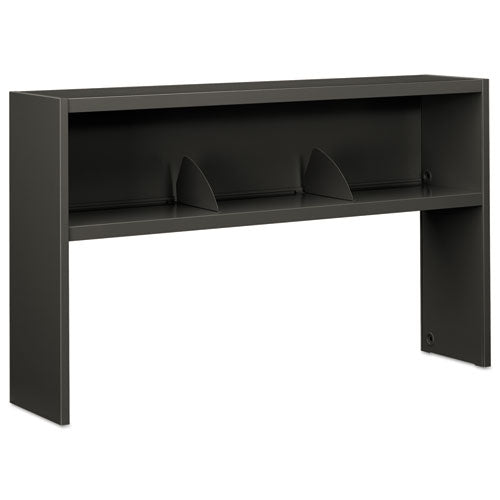 HON® wholesale. HON® 38000 Series Stack On Open Shelf Hutch, 60w X 13.5d X 34.75h, Charcoal. HSD Wholesale: Janitorial Supplies, Breakroom Supplies, Office Supplies.