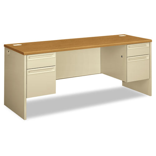 HON® wholesale. HON® 38000 Series Kneespace Credenza, 72w X 24d X 29.5h, Harvest-putty. HSD Wholesale: Janitorial Supplies, Breakroom Supplies, Office Supplies.