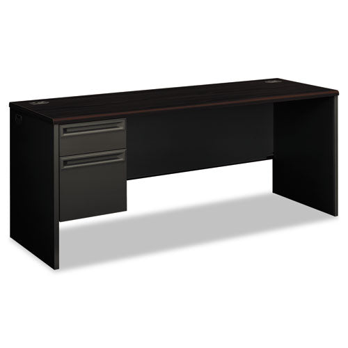 HON® wholesale. HON® 38000 Series Left Pedestal Credenza, 72w X 24d X 29.5h, Mahogany-charcoal. HSD Wholesale: Janitorial Supplies, Breakroom Supplies, Office Supplies.