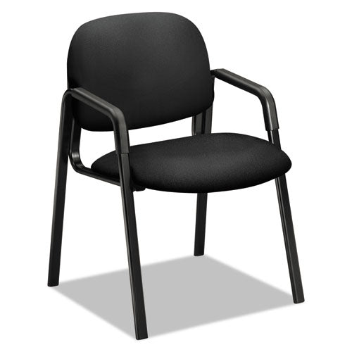 HON® wholesale. HON® Solutions Seating 4000 Series Leg Base Guest Chair, 23.5" X 24.5" X 32", Black Seat, Black Back, Black Base. HSD Wholesale: Janitorial Supplies, Breakroom Supplies, Office Supplies.