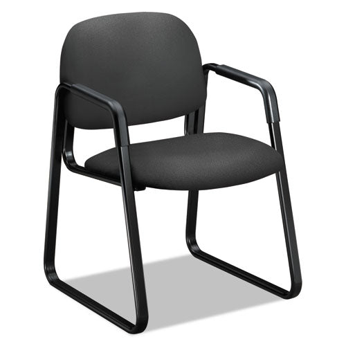 HON® wholesale. HON® Solutions Seating 4000 Series Sled Base Guest Chair, 23.5" X 26" X 33", Iron Ore Seat, Iron Ore Back, Black Base. HSD Wholesale: Janitorial Supplies, Breakroom Supplies, Office Supplies.