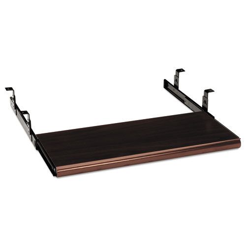 HON® wholesale. HON® Slide-away Keyboard Platform, Laminate, 21.5w X 10d, Mahogany. HSD Wholesale: Janitorial Supplies, Breakroom Supplies, Office Supplies.