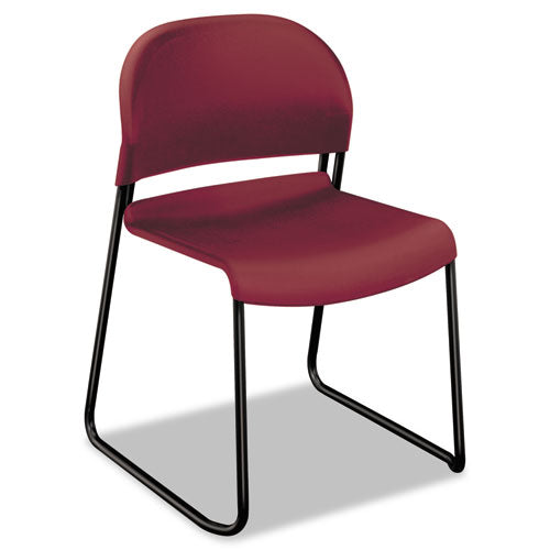 HON® wholesale. HON® Gueststacker High Density Chairs, Mulberry Seat-mulberry Back, Black Base, 4-carton. HSD Wholesale: Janitorial Supplies, Breakroom Supplies, Office Supplies.