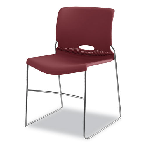 HON® wholesale. HON® Olson Stacker High Density Chair, Mulberry Seat-mulberry Back, Chrome Base, 4-carton. HSD Wholesale: Janitorial Supplies, Breakroom Supplies, Office Supplies.