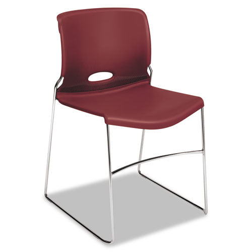 HON® wholesale. HON® Olson Stacker High Density Chair, Mulberry Seat-mulberry Back, Chrome Base, 4-carton. HSD Wholesale: Janitorial Supplies, Breakroom Supplies, Office Supplies.