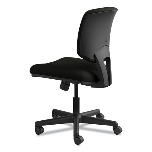 HON® wholesale. HON® Volt Series Leather Task Chair, Supports Up To 250 Lbs., Black Seat-black Back, Black Base. HSD Wholesale: Janitorial Supplies, Breakroom Supplies, Office Supplies.