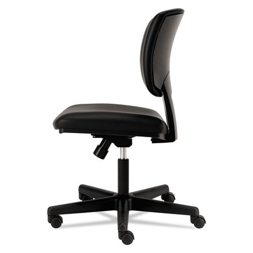 HON® wholesale. HON® Volt Series Leather Task Chair, Supports Up To 250 Lbs., Black Seat-black Back, Black Base. HSD Wholesale: Janitorial Supplies, Breakroom Supplies, Office Supplies.