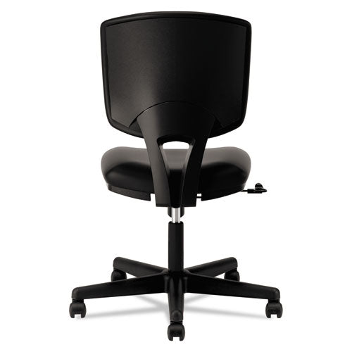 HON® wholesale. HON® Volt Series Leather Task Chair, Supports Up To 250 Lbs., Black Seat-black Back, Black Base. HSD Wholesale: Janitorial Supplies, Breakroom Supplies, Office Supplies.