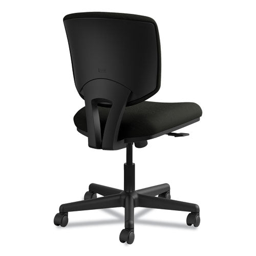 HON® wholesale. HON® Volt Series Leather Task Chair With Synchro-tilt, Supports Up To 250 Lbs., Black Seat-black Back, Black Base. HSD Wholesale: Janitorial Supplies, Breakroom Supplies, Office Supplies.