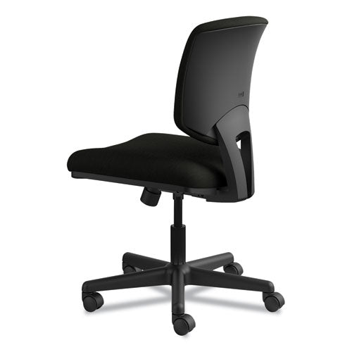 HON® wholesale. HON® Volt Series Leather Task Chair With Synchro-tilt, Supports Up To 250 Lbs., Black Seat-black Back, Black Base. HSD Wholesale: Janitorial Supplies, Breakroom Supplies, Office Supplies.