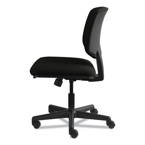 HON® wholesale. HON® Volt Series Leather Task Chair With Synchro-tilt, Supports Up To 250 Lbs., Black Seat-black Back, Black Base. HSD Wholesale: Janitorial Supplies, Breakroom Supplies, Office Supplies.