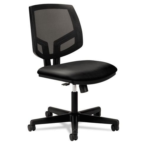 HON® wholesale. HON® Volt Series Mesh Back Leather Task Chair With Synchro-tilt, Supports Up To 250 Lbs., Black Seat-black Back, Black Base. HSD Wholesale: Janitorial Supplies, Breakroom Supplies, Office Supplies.