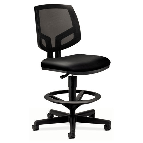 HON® wholesale. HON® Volt Series Mesh Back Adjustable Leather Task Stool, 32.38" Seat Height, Up To 250 Lbs., Black Seat-back, Black Base. HSD Wholesale: Janitorial Supplies, Breakroom Supplies, Office Supplies.